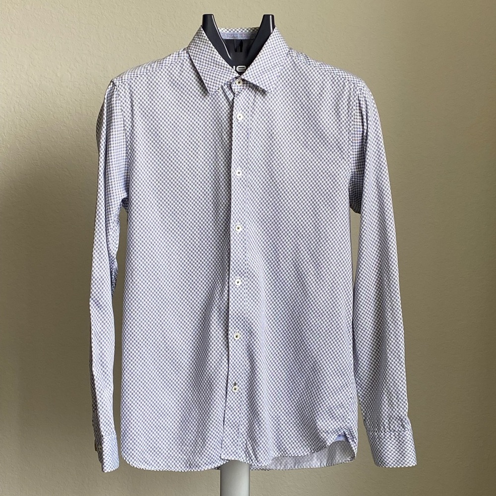 Ted Baker Slim Fit Long Sleeve Print Button Down